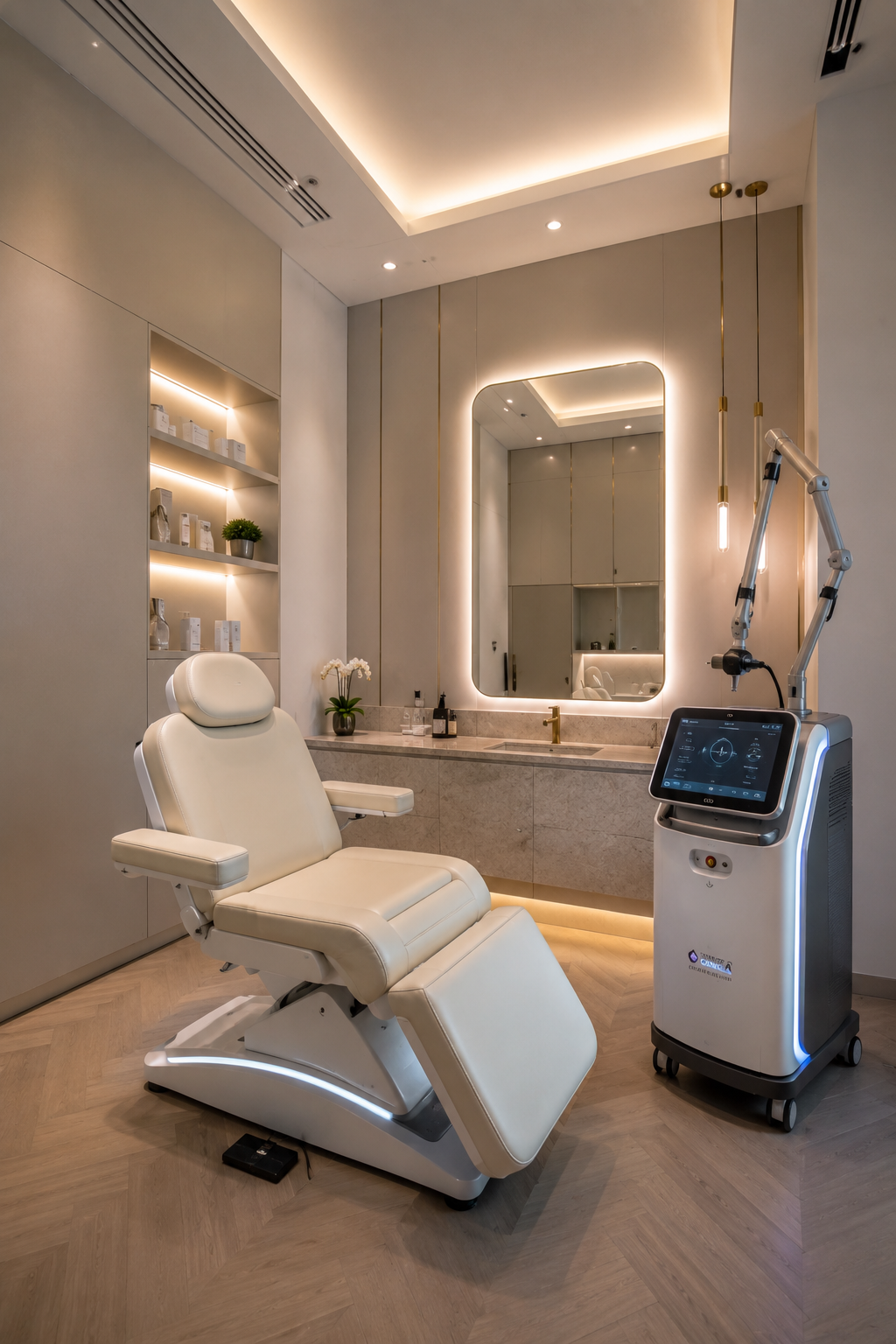 Modern laser treatment room