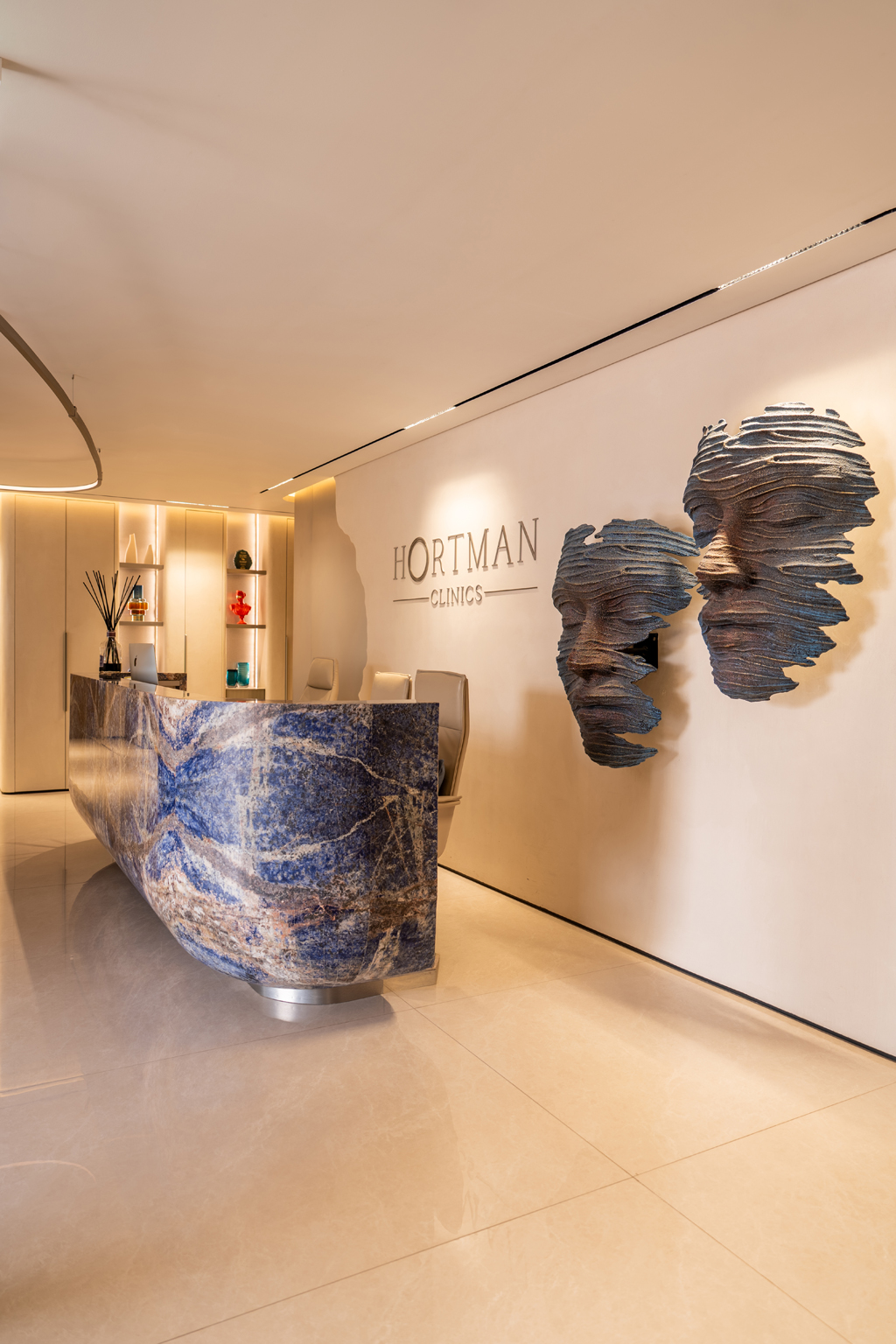 Luxury clinic reception area
