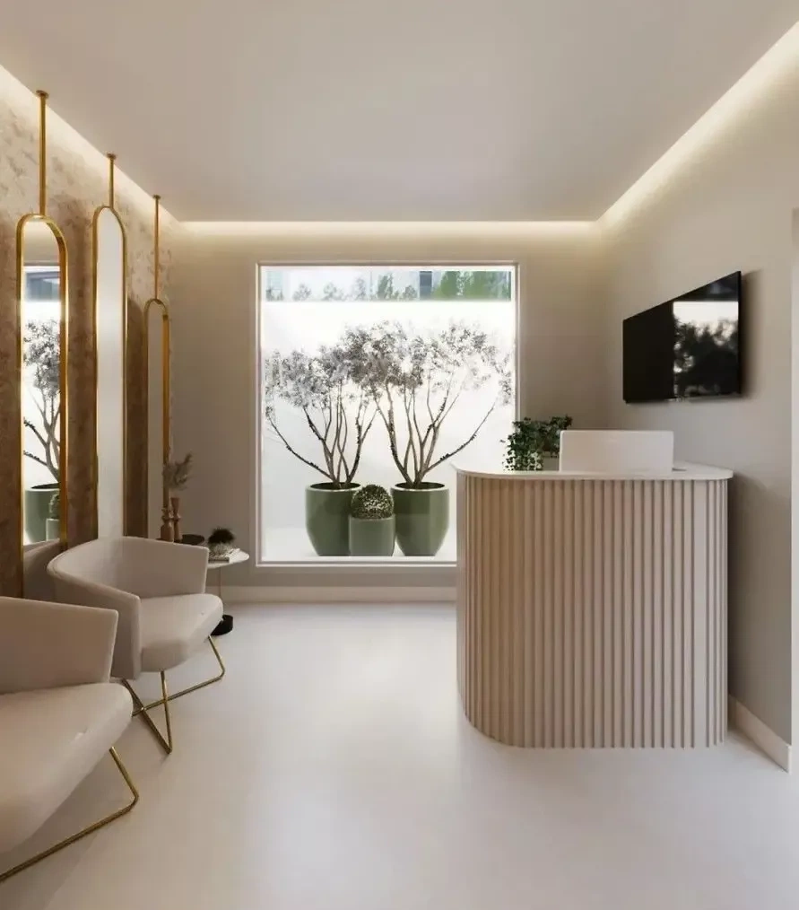 Luxury clinic reception area